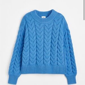 H&M Blue Cable Knit Women's Sweater